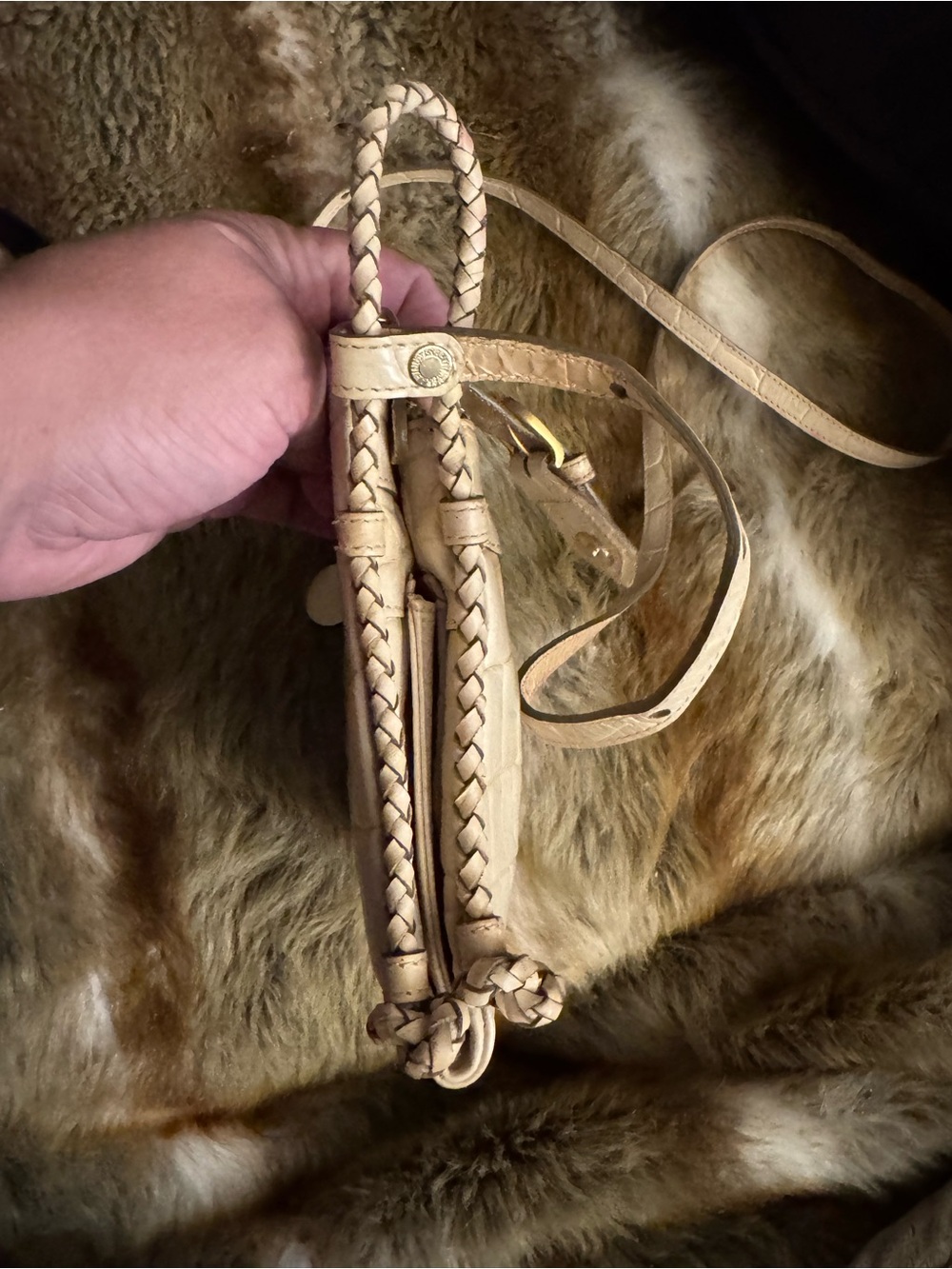 Brahmin Mojito Metallic Embossed Croc Leather Crossbody Bag | Style 861301OY - Picture 4 of 10